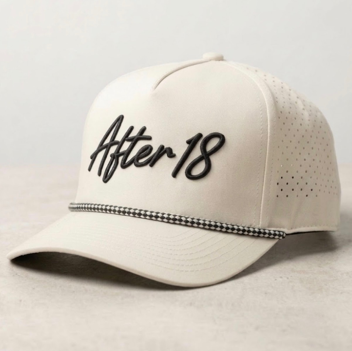 After 18 Rope Hat in Sand — front